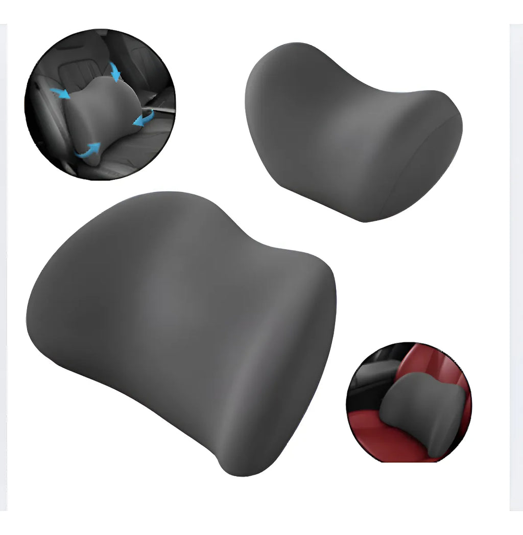 Kit cojín lumbar y reposacabezas para coche – Confort ergonómico | Selección Zaligan