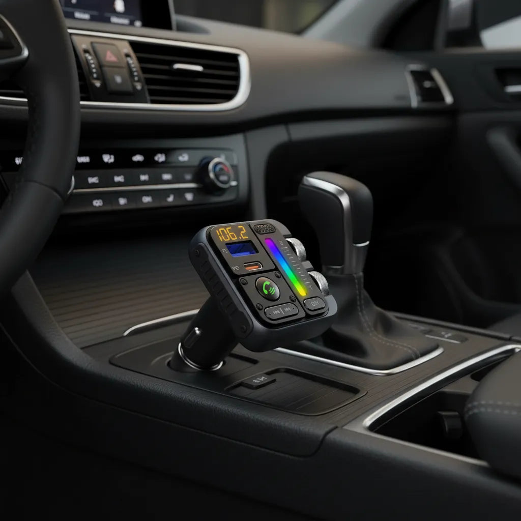 Transmisor Bluetooth para coche con carga rápida USB | Zaligan