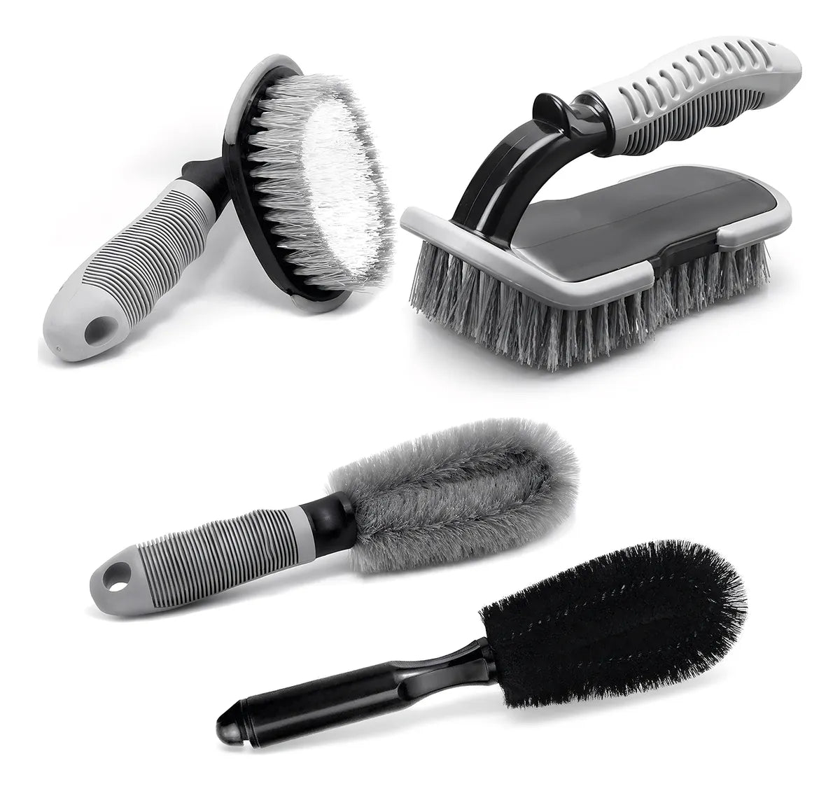 Kit de 4 cepillos para limpieza de llantas y neumáticos | Selección Zaligan