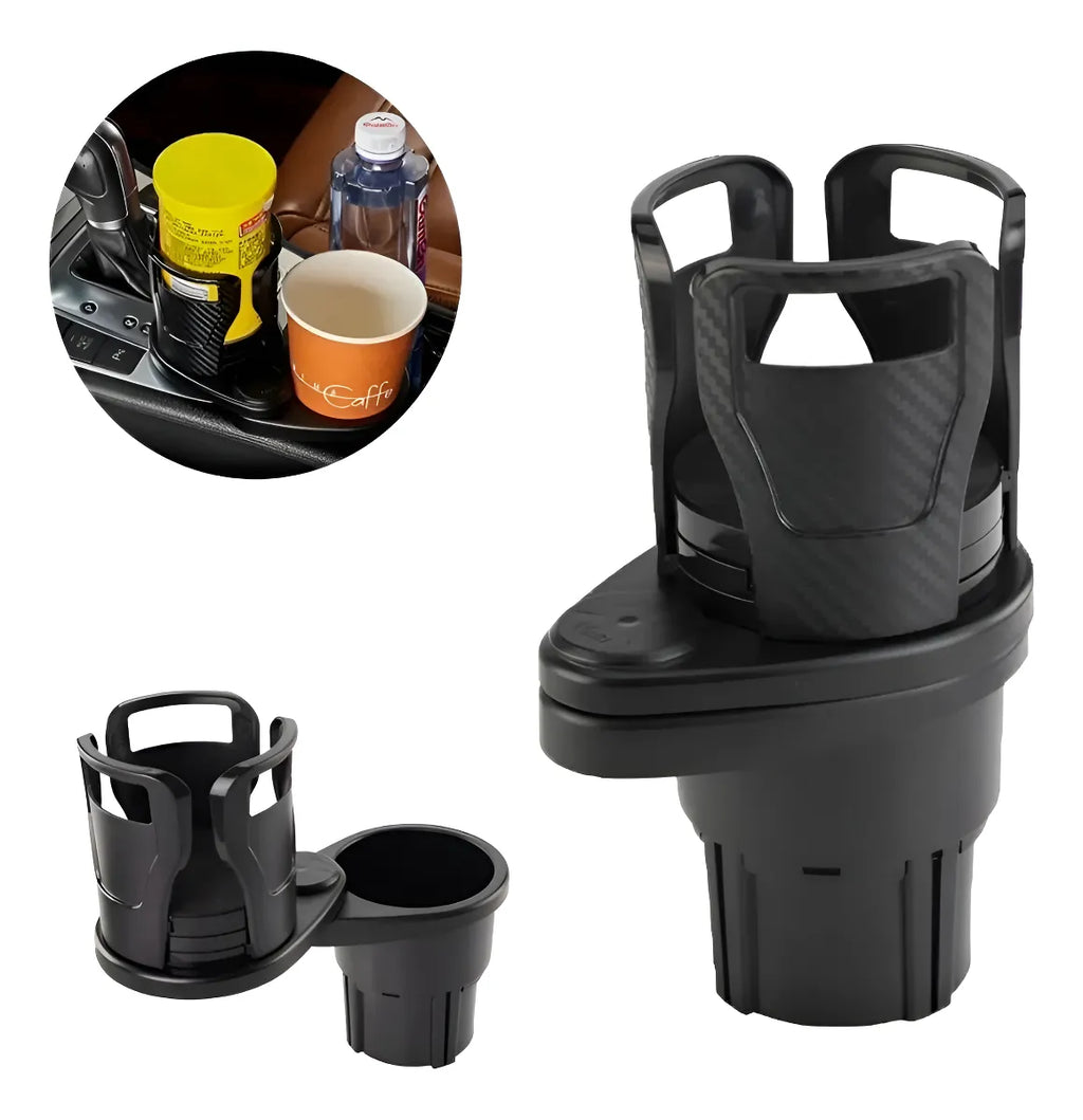 Soporte portavasos 2 en 1 para coche – Ajustable | Selección Zaligan