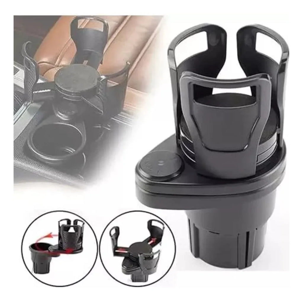 Soporte portavasos 2 en 1 para coche – Ajustable | Selección Zaligan
